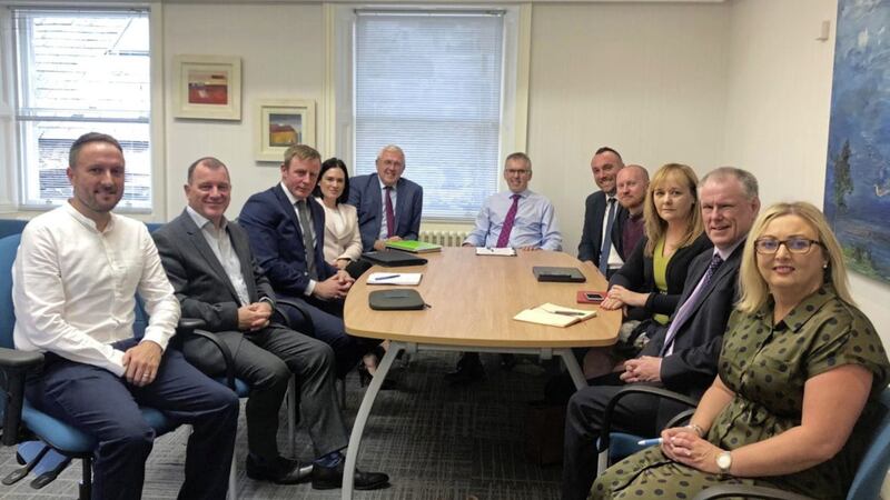Justin McNulty and delegates from Ulster GAA and the IFA met with the NI Civil Service in a bid to save Curriculum Sports Programme 