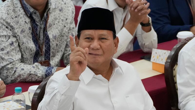 Prabowo Subianto will take office in October (AP)