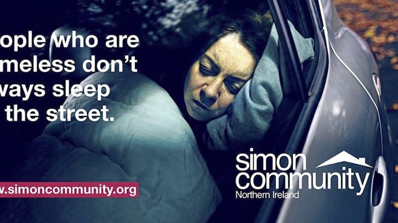 An image used by the Simon Community NI to highlight the &#39;hidden homeless&#39; problem 