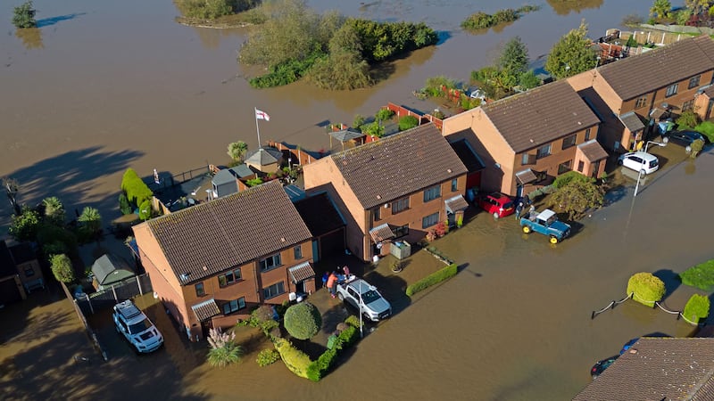 Retford in Nottinghamshire was flooded after Storm Babet battered the UK (Joe Giddens/PA)