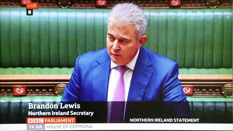 Secretary of State Brandon Lewis confirms the government will seek to introduce a statute of limitations on Troubles-related killings . Picture by Mal McCann. 