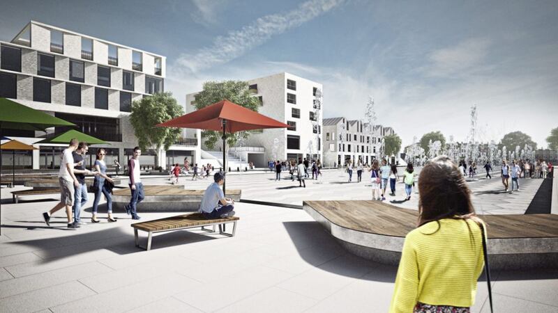 An image of the proposed &pound;50m redevelopment of Bangor quayside 