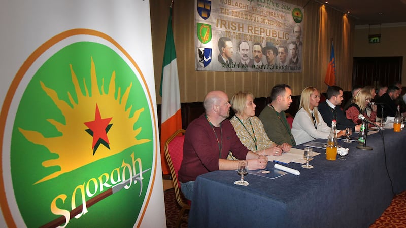 The National Executive during the Saoradh Ard Fheis held in Newry. Picture by Margaret McLaughlin