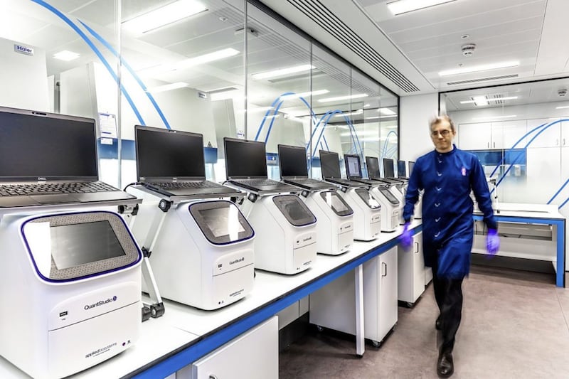 The new surge capacity laboratory in MedCity, central London. 