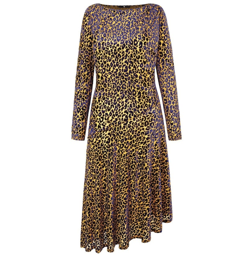 V by Very Leopard Print Textured Midi Dress, &pound;30 (was &pound;40) 