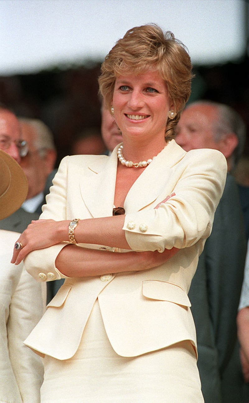 Diana, Princess of Wales in the Royal Box on Centre Court at Wimbledon 1995