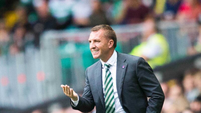 Celtic manager Brendan Rodgers during the UEFA Champions League second qualifying round, second leg match at Celtic Park, &nbsp;