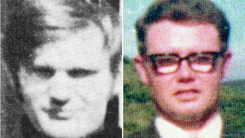James Wray (left) and William McKinney who died on Bloody Sunday. Soldier F will be prosecuted for their killings. Picture from Bloody Sunday Trust/PA Wire