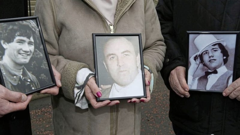 The remains of three of the 16 Disappeared have yet to be recovered, They include Robert Nairac (left), Joe Lynskey (centre) and Columba McVeigh (right).