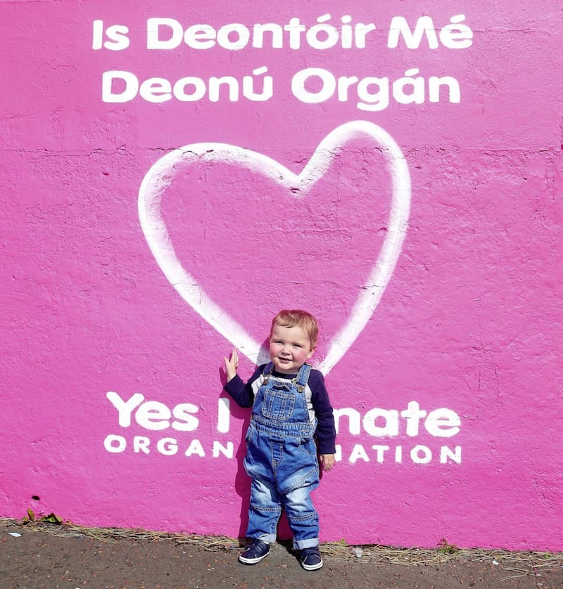 Daithi  Mac Gabhann taking part in a recent initiative to highlight the need for transplant donors. Picture Mal McCann.