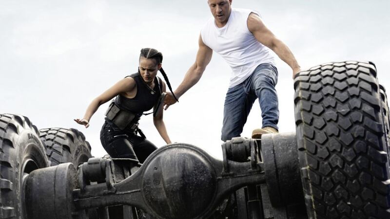 Fast &amp; Furious 9: Nathalie Emmanuel as Ramsey and Vin Diesel as Dom 