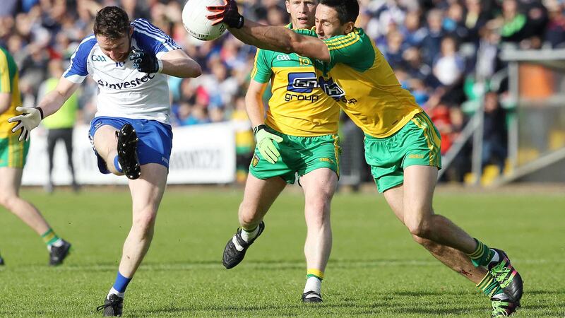 Monaghan pushed Donegal all the way in Saturday's Ulster SFC semi-final replay at Breffni Park<br />Picture by Philip Walsh &nbsp;