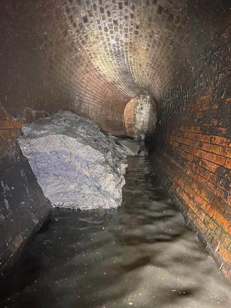 A fatberg in a London sewer