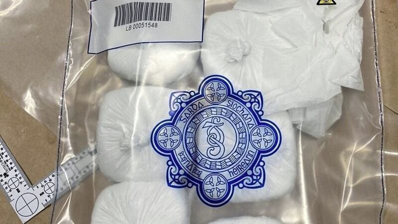 The suspected cocaine was found hidden in bags of clothes in the boot of the car 