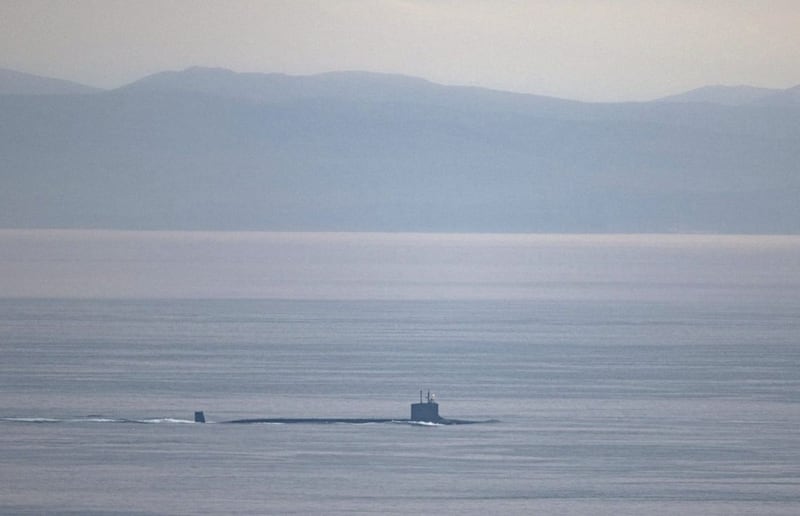 The US Navy submarine north of Rathlin Island 