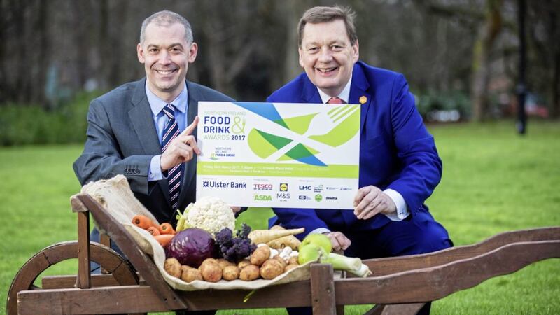 Nigel Walsh, director of commercial banking at Ulster Bank and Michael Bell, executive director for the Northern Ireland Food and Drink Association  
