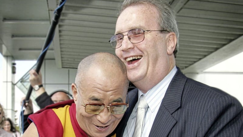 His Holiness the Dalai Lama has described Children in Crossfire founder Richard Moore as his hero. Picture by Margaret McLaughlin 