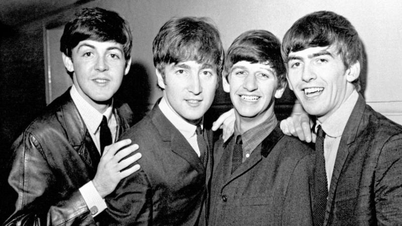 The Beatles (l-r), Paul McCartney, John Lennon, Ringo Starr and George Harrison 