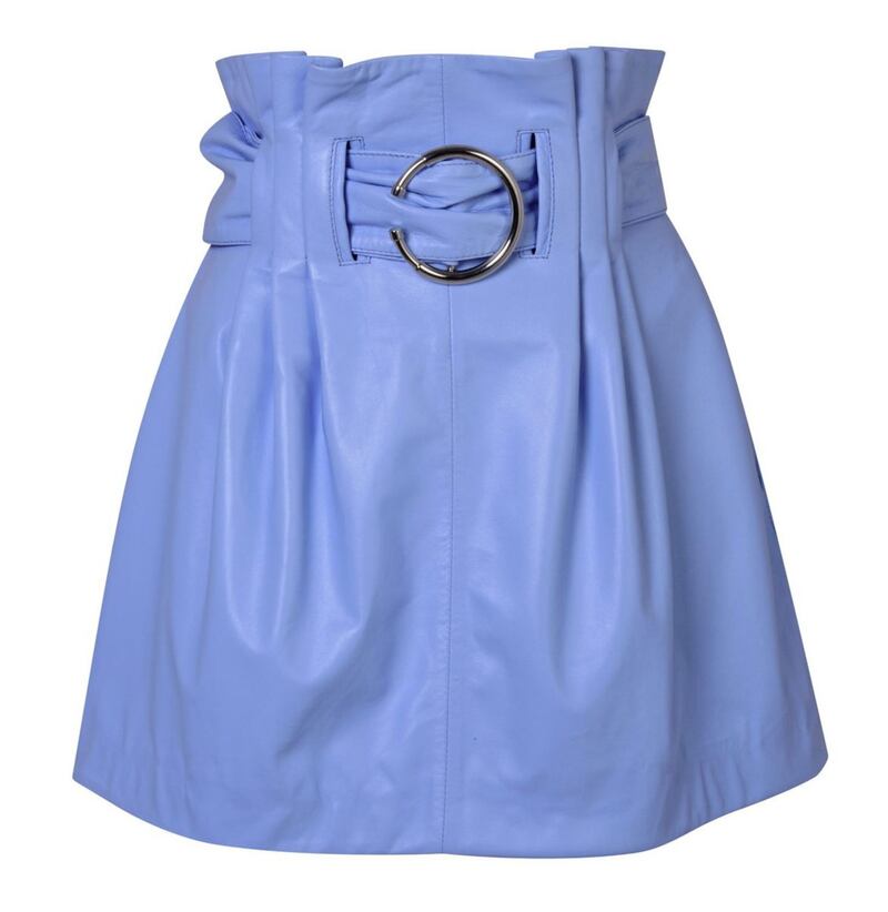 Topshop High Waist Leather Mini Skirt, &pound;95 