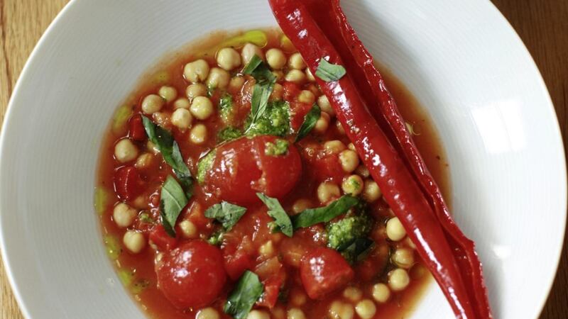 Niall McKenna&#39;s chickpeas with tomatoes and harissa 