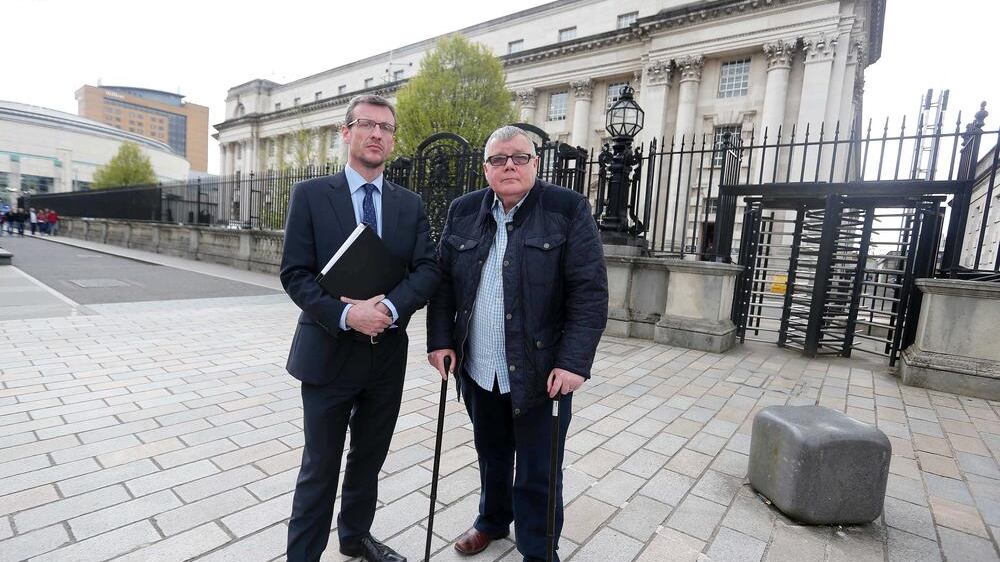 Colm Benstead (right) with his solicitor pictured outside the High Court in Belfast in May.&nbsp;Picture by Jonathan Porter / Press Eye