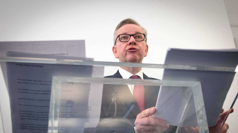 &nbsp;Michael Gove speaking at the Policy Exchange in London, where he set out his case for becoming leader of the Conservative Party and Prime Minister. PA Photo