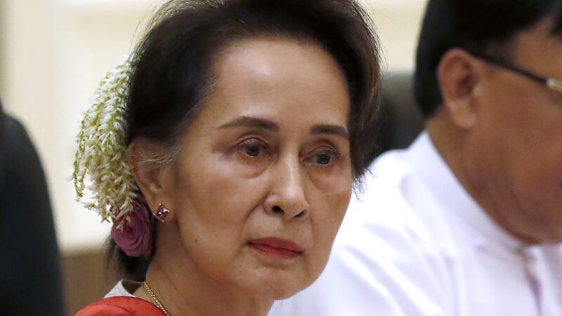 Aung San Suu Kyi was convicted for violating coronavirus restrictions, illegally importing and possessing walkie-talkies and sedition(Nyein Chan Naing/AP)
