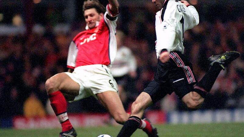 Ryan Giggs’ wonder goal sealed Manchester United’s 2-1 extra-time victory over Arsenal in the 1999 FA Cup semi-final (Dave Jones/PA)