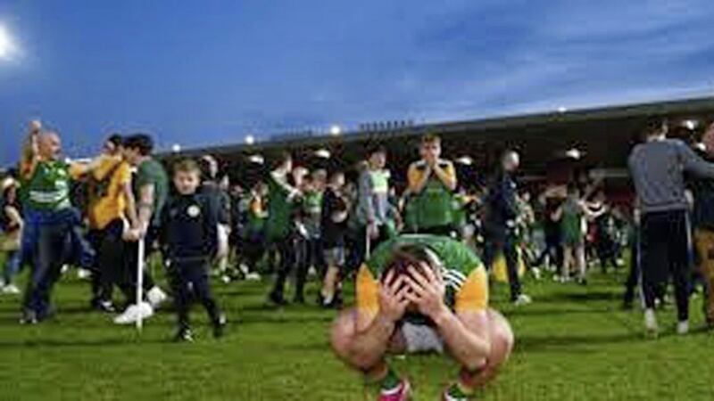 Hundreds of fans invaded the pitch after Dungannon Clarke&#39;s won the O&#39;Neill Cup at Healy Park last weekend. 