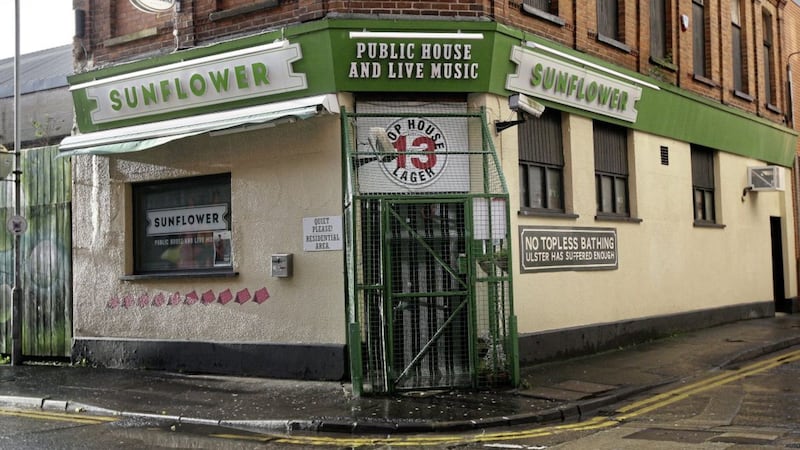 The Sunflower Bar on the corner of Union Street and Kent Street in Belfast. Picture by Ann McManus 