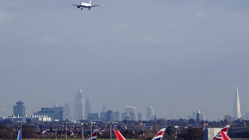 A British Airways plane lands on the Northern runway at Heathrow Airport, west London after departures were temporarily suspended last night following reports of a drone at the airport. PRESS ASSOCIATION Photo. Picture date: Wednesday January 9, 2019. See PA story AIR Drone. Photo credit should read: Steve Parsons/PA Wire 