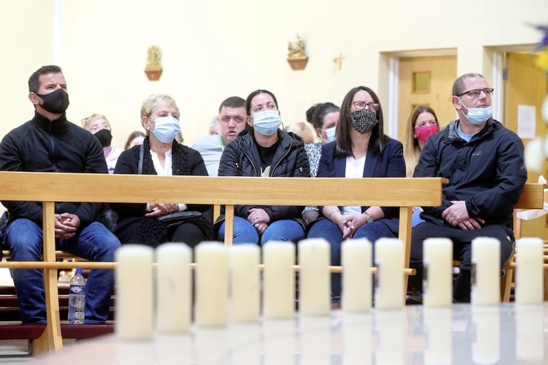 &nbsp;Ten candles symbolising the 10 people shot dead in Ballymurphy in August 1971. A coroner today ruled that all 10 were innocent victims. Picture by Mal McCann