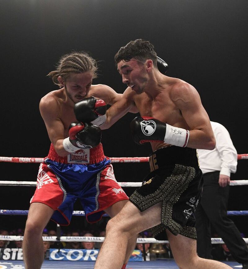 Jamie Conlan in action against David Koos <br />Picture by Pacemaker 