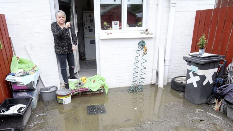 Sinead McDaid, who lives at Etna Drive in north Belfast, said the response from NI Water to flooding in the area had been &quot;terrible&quot;. Picture by Mal McCann 