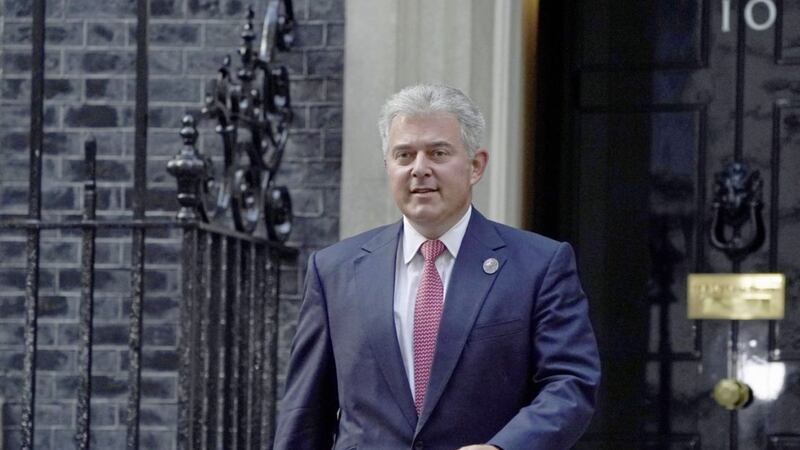 This week the Commons passed legislation designed to protect powersharing at Stormont but it will take months before it comes into effect. Pictured is Secretary of State Brandon Lewis in Downing Street. 