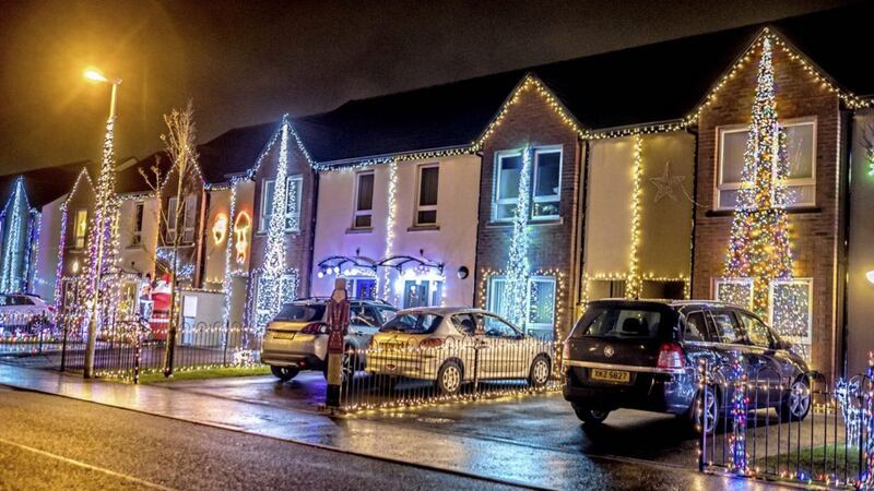 The street dubbed &#39;Christmas Drive&#39; &ndash; an Apex neighbourhood located in the Shantallow area of Derry. Picture by Stephen Latimer 