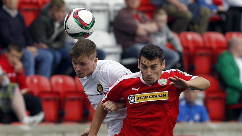 Davy McDaid scored a hat-trick for Cliftonville on Tuesday night &nbsp;