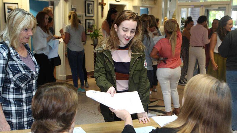 Kerry Dodds receives her GCSE results at Little Flower School. Picture by Matt Bohill 