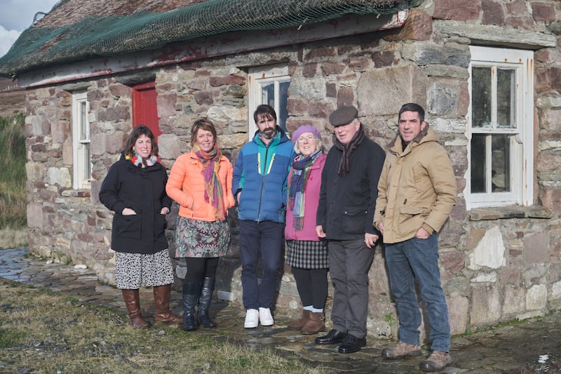 A photo of Finbar Cafferkey's family on Achill Island
