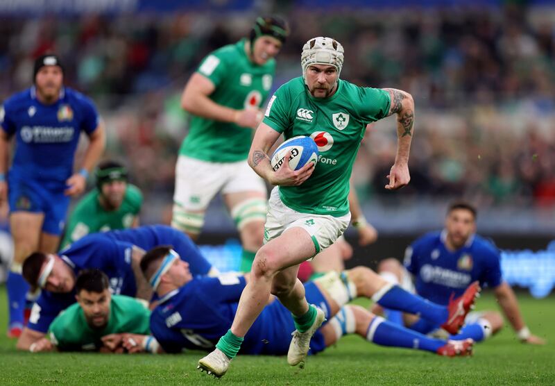Ireland's Mack Hansen, a key player in Ireland's 2023 Six Nations campaign