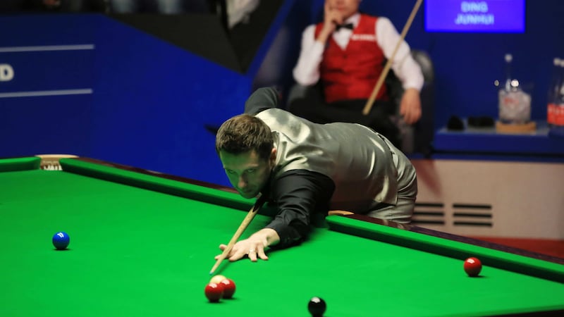 Mark Selby at the table during the final against Ding Junhui on day 16 of the Betfred Snooker World Championships at the Crucible on Sunday <br />Picture by PA &nbsp;