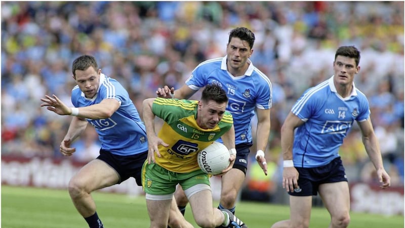 Donegal&#39;s Martin O&#39;Reilly would be keen on a Croke Park reunion with Dublin in this year&#39;s Division One League Final. Picture by Hugh Russell. 