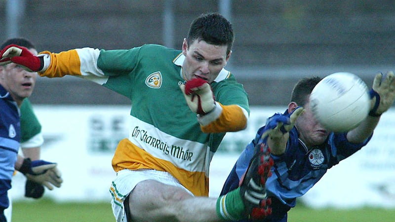 Former Tyrone star Conor Gormley is still going strong for Carrickmore &nbsp;