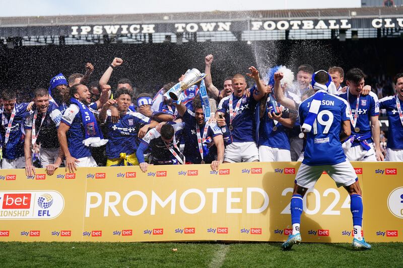 Ipswich’s promotion was confirmed on Saturday