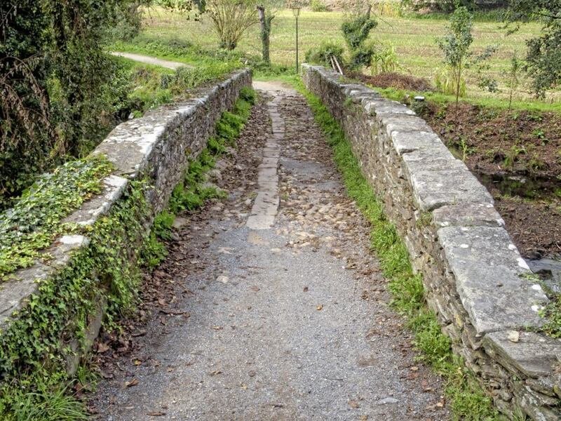 A stone bridge in Sarria, Galicia, on the Camino de Santiago