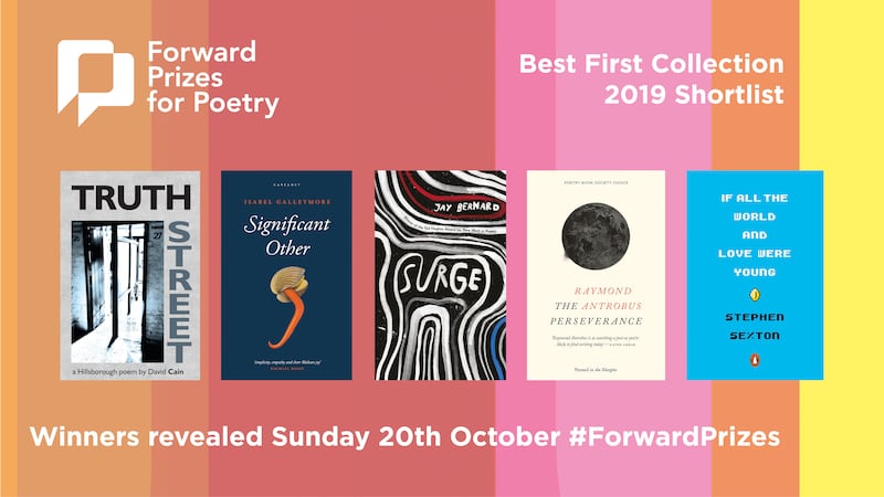 Some of the books shortlisted for The Forward Prizes For Poetry