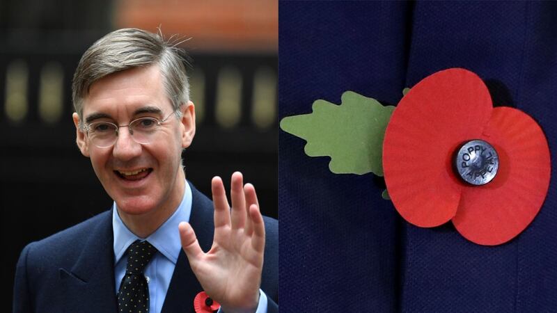 The Conservative candidate and Cabinet minister was criticised for wearing a Remembrance poppy near his trousers.