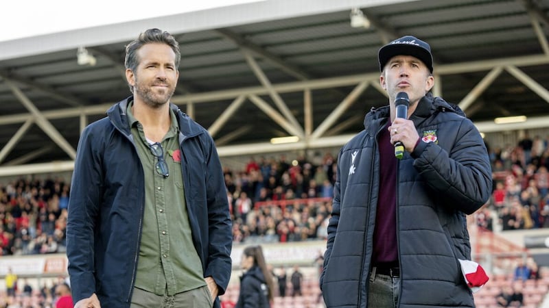 Ryan Reynolds and Rob McElhenney bought Wrexham Football Club. Picture by Patrick McElhenney/FX. 