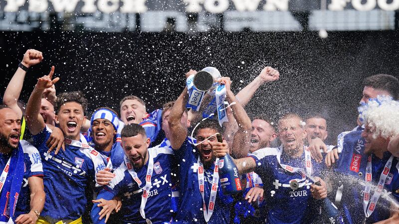 Ipswich celebrated automatic promotion to the Premier League on Saturday