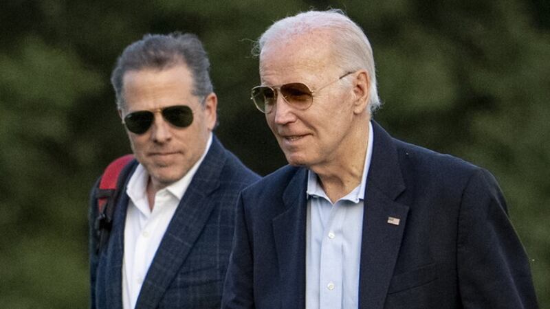 Hunter Biden with his father Joe Biden (Andrew Harnik/AP)